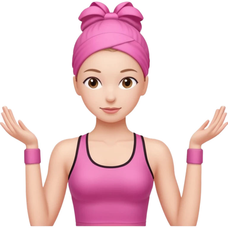 pink pilates girl emoji
