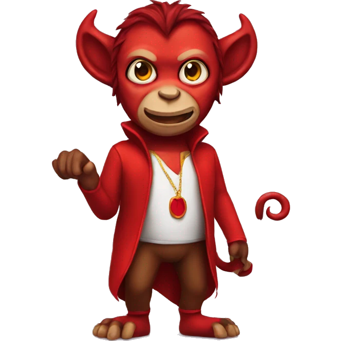devil dressed in a monkey costume  emoji