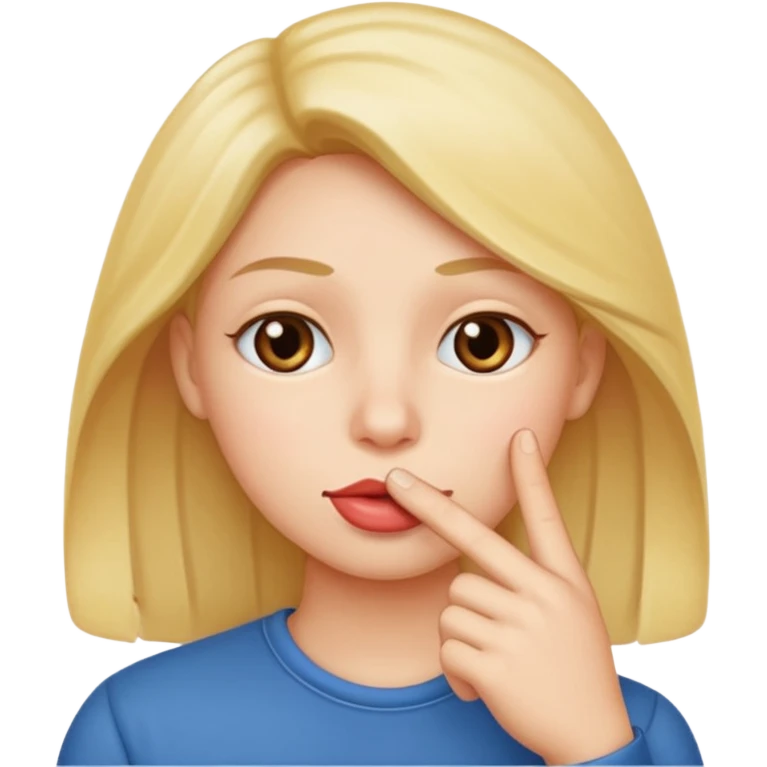 Un dedo en el labio  emoji