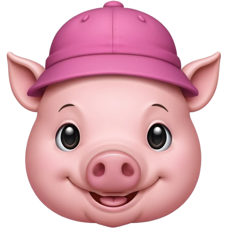 pig wear hat emoji