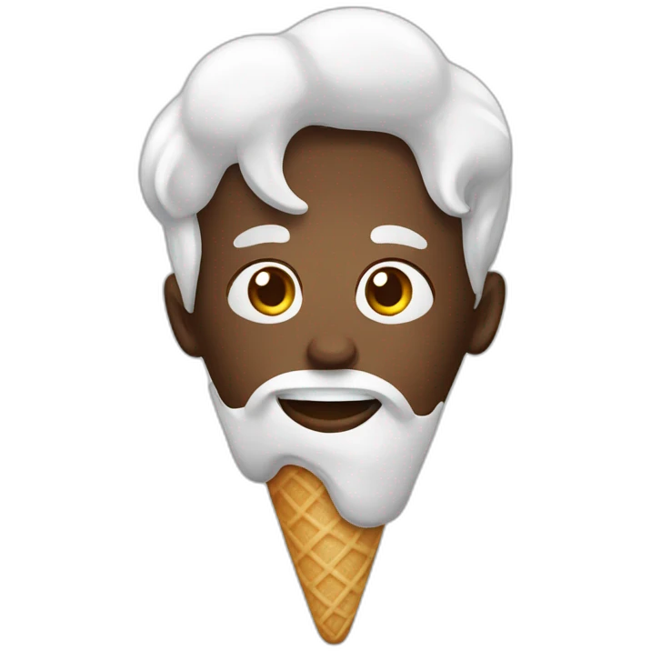 Idoso fazendo sorvete emoji
