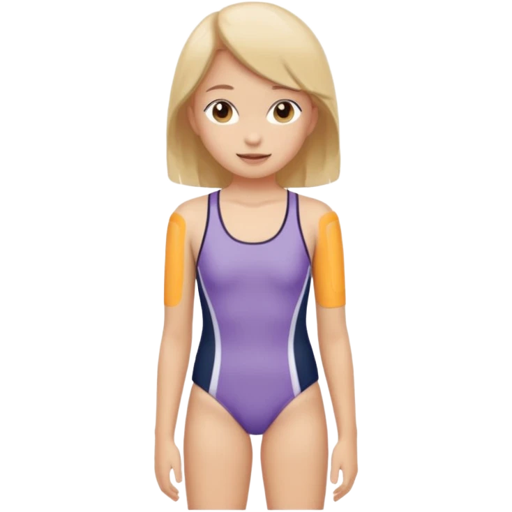 A girl wearing a school swimsuit emoji
