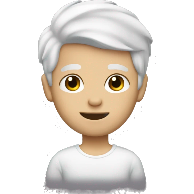 Young boy with beard and white hair emoji
