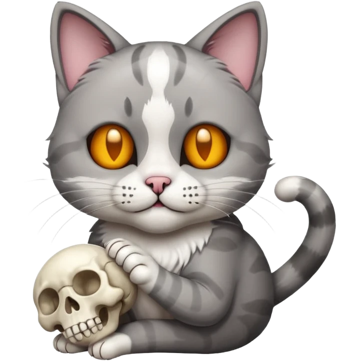 Do a cat THE CAT IS HOLDING IN RIGHT HAND THIS EMOJI 💀 emoji