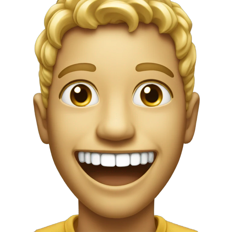 Golden smile emoji