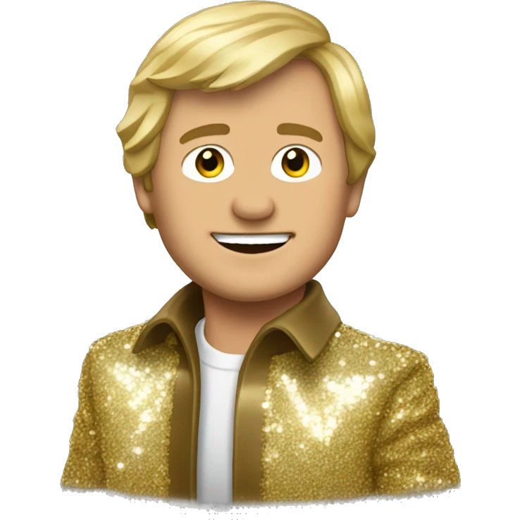Claude François avec une veste à paillettes  emoji