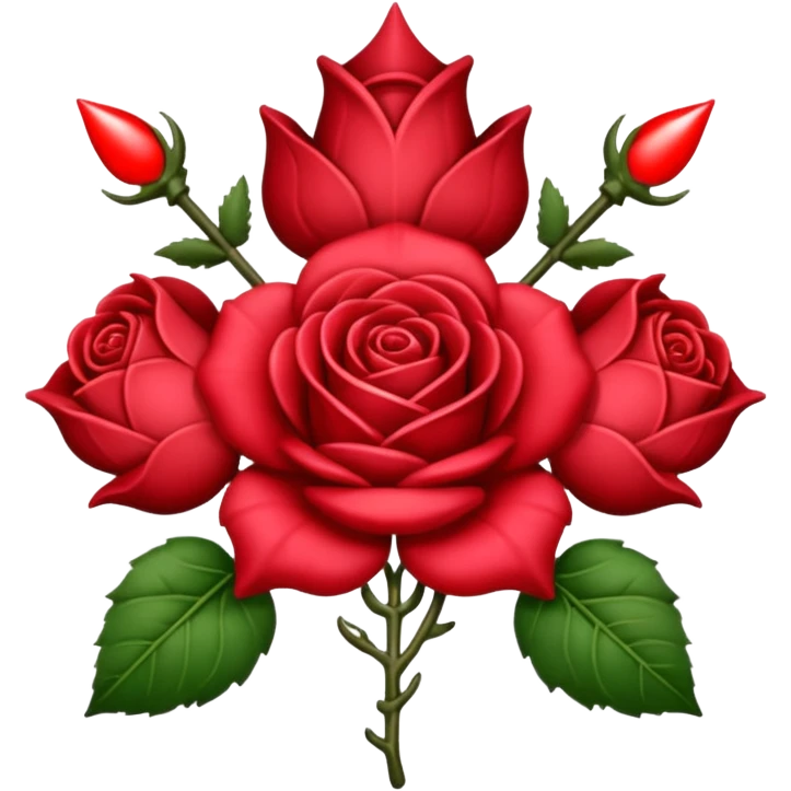 brasão medieval rosa de sangue vermelha emoji