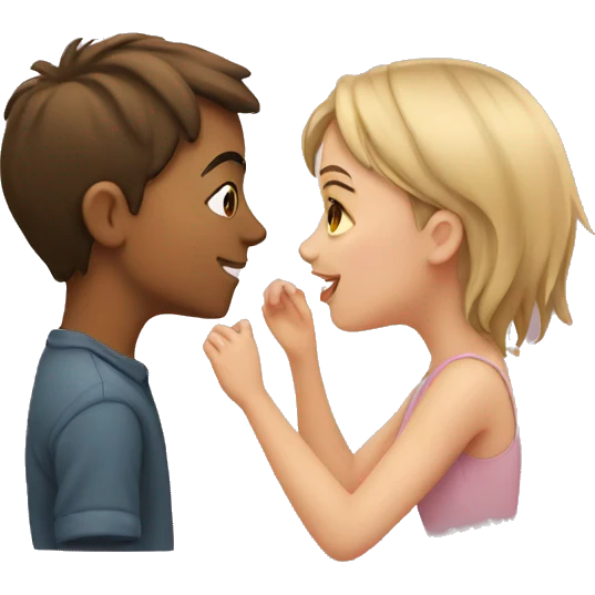 Kissing boy and girl emoji
