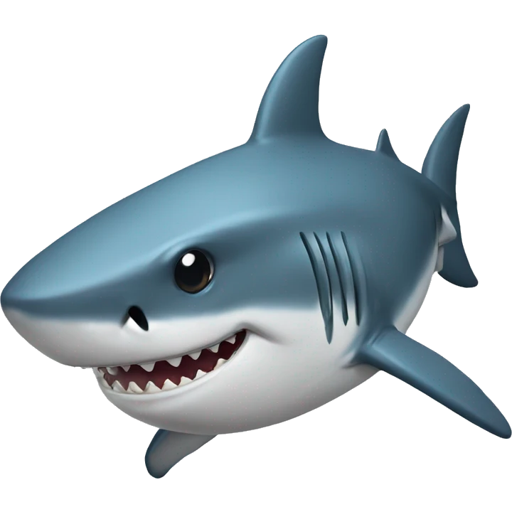 Shark with a top ha emoji