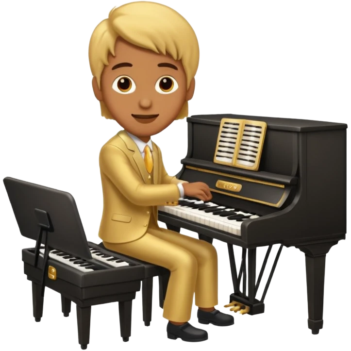 golden musician keyboard emoji