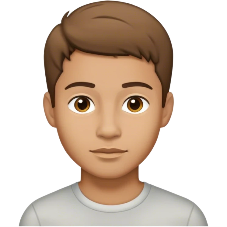 light skin latino male with short light brown hair  emoji