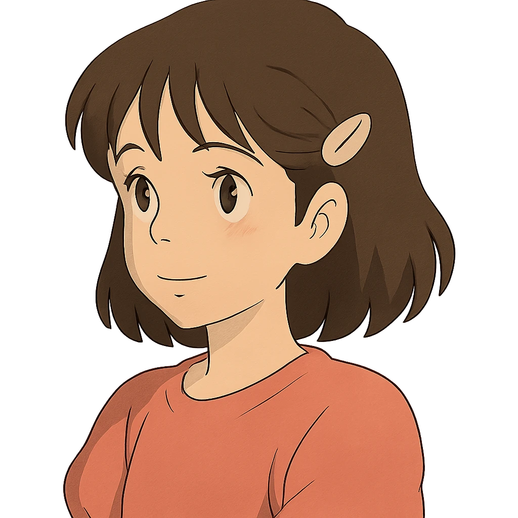 hairclip, ghibli style, gentle shading emoji