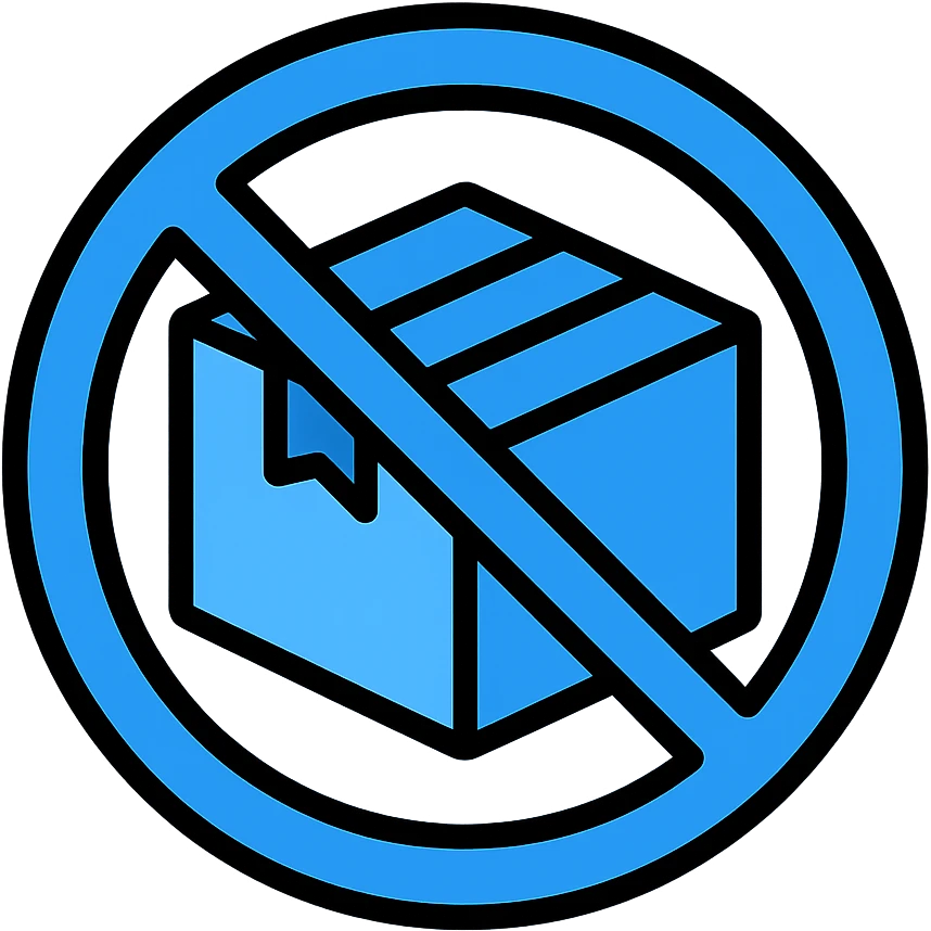 Zero Packages icon, modern, shades of blue emoji