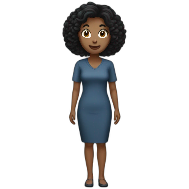 Mom, white, black hair emoji
