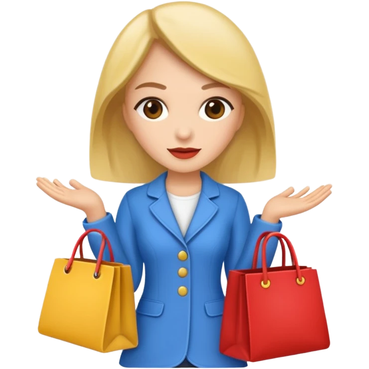 shopaholic woman emoji