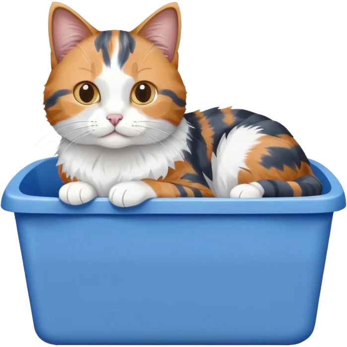 cat blue litter box emoji