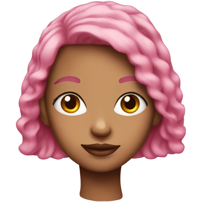 portrait of a pink haired girl emoji