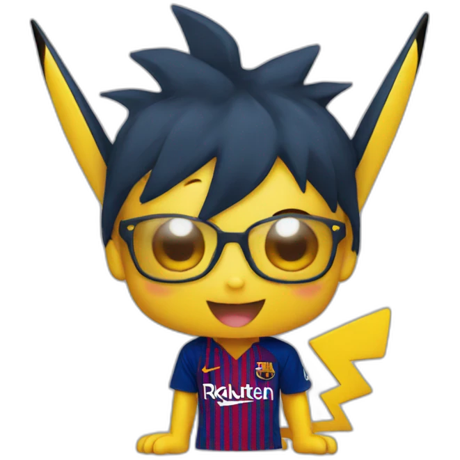 pikachu fc barca emoji