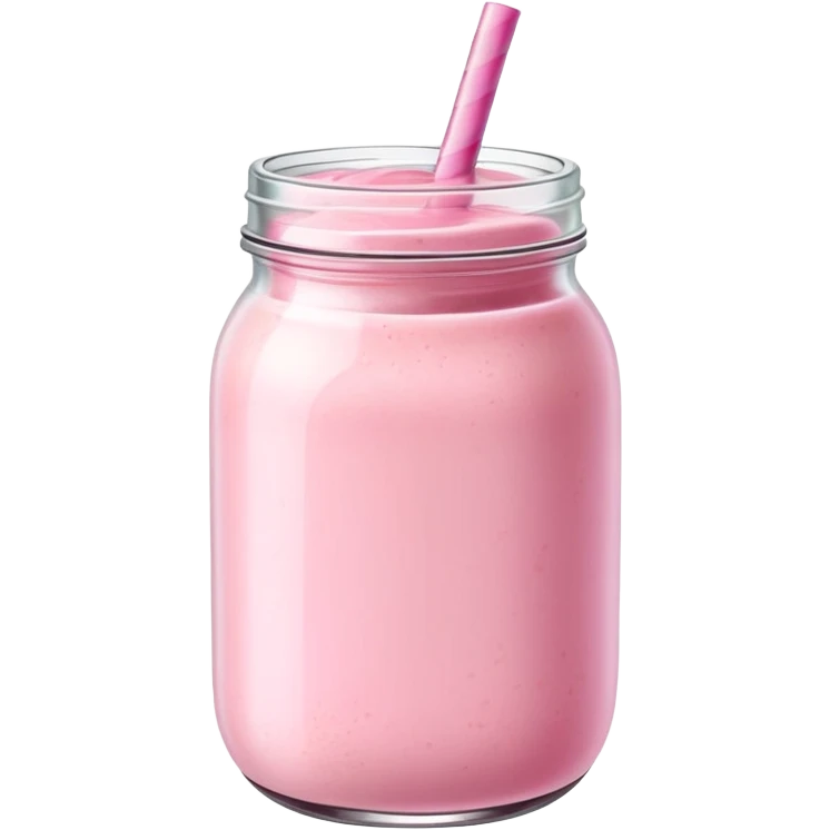 pink smoothie in a jar emoji