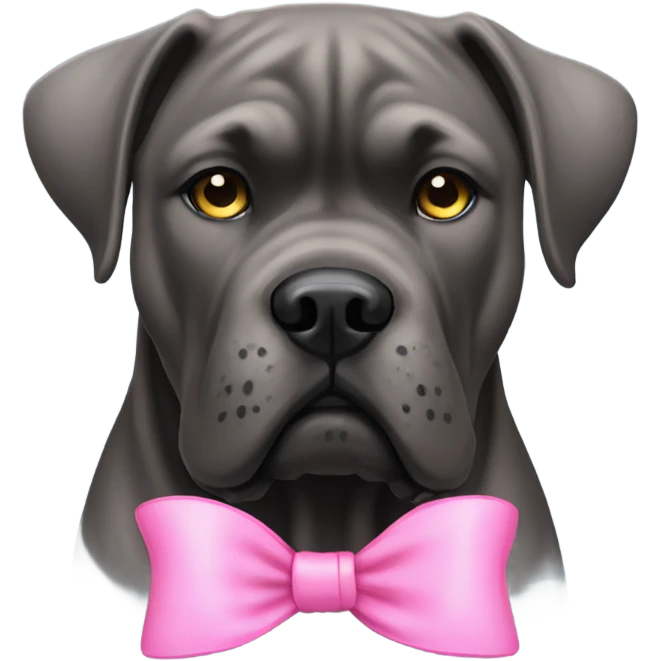 cane corso with pink bow emoji
