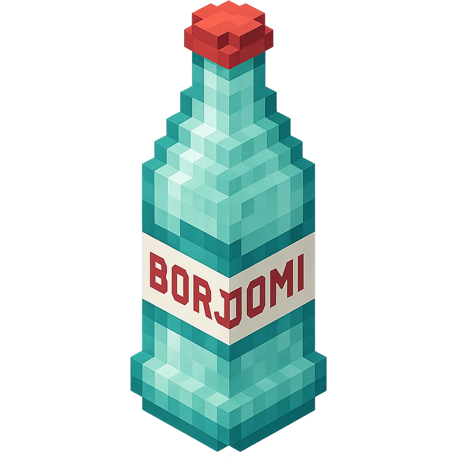 Borjomi bottle with a frosted glass effect emoji