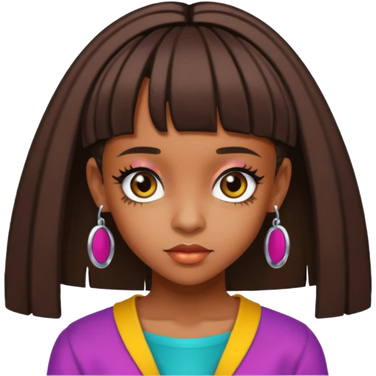 Lisa Left Eye Lopes with dark brown hair emoji