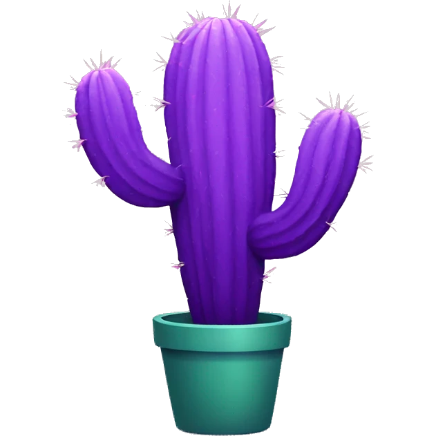 Purple cactus  emoji