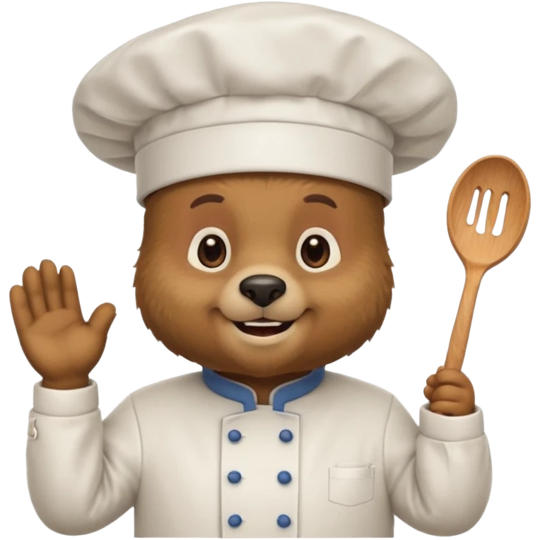 a bear wearing a chef hat  emoji