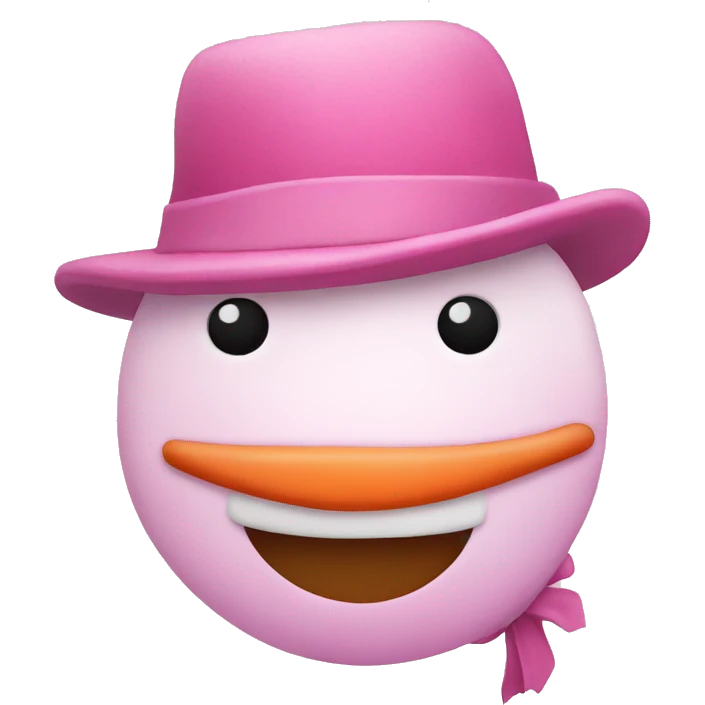 Pink snowman  emoji