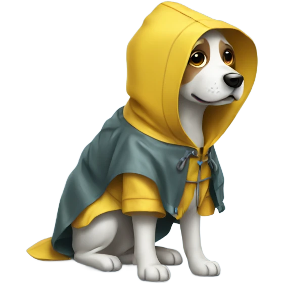 Dog in raincoat emoji