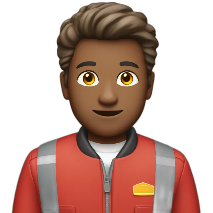 Royal Mail post man red jacket white skin emoji