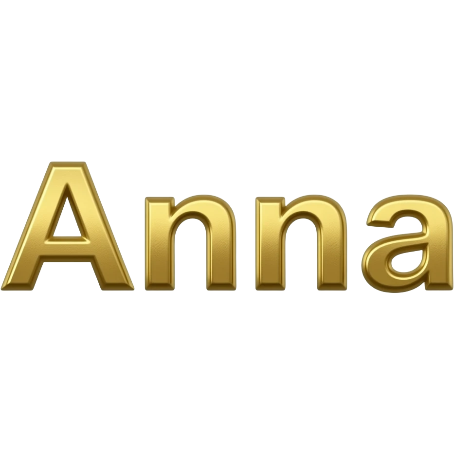 GOLD THIN LETTERS NAME ANNA emoji