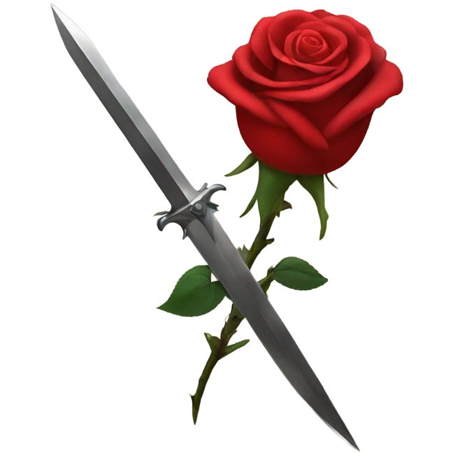 roses with dagger emoji