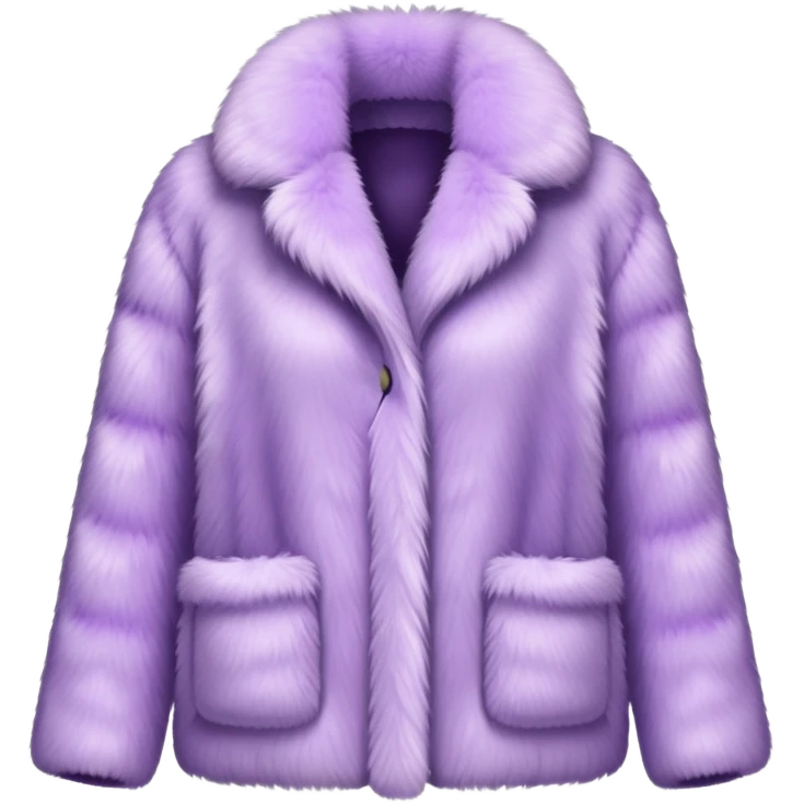 super realistic light purple fur crop coat emoji