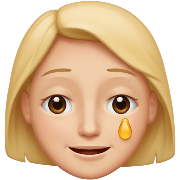 eye closed with tears and happy lazy smile emoji