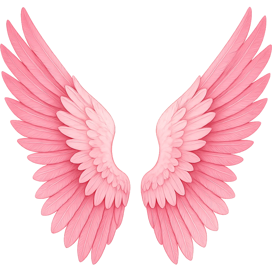 Pink wings, remove background emoji