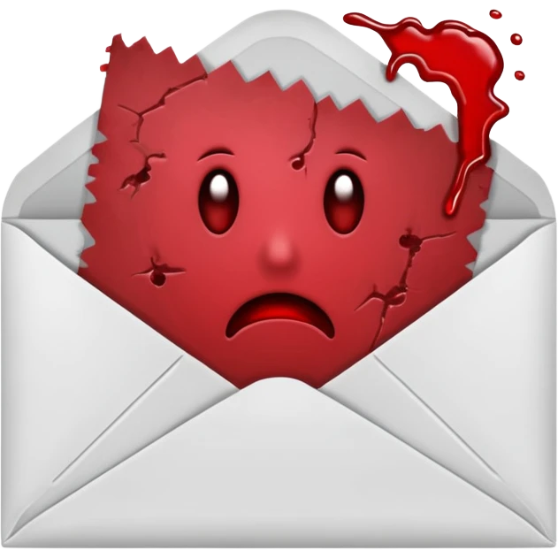 scary bleeding envelop  emoji