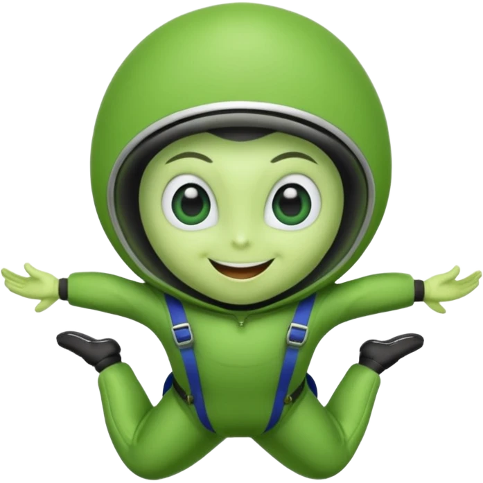Skydiving parachute aliens emoji