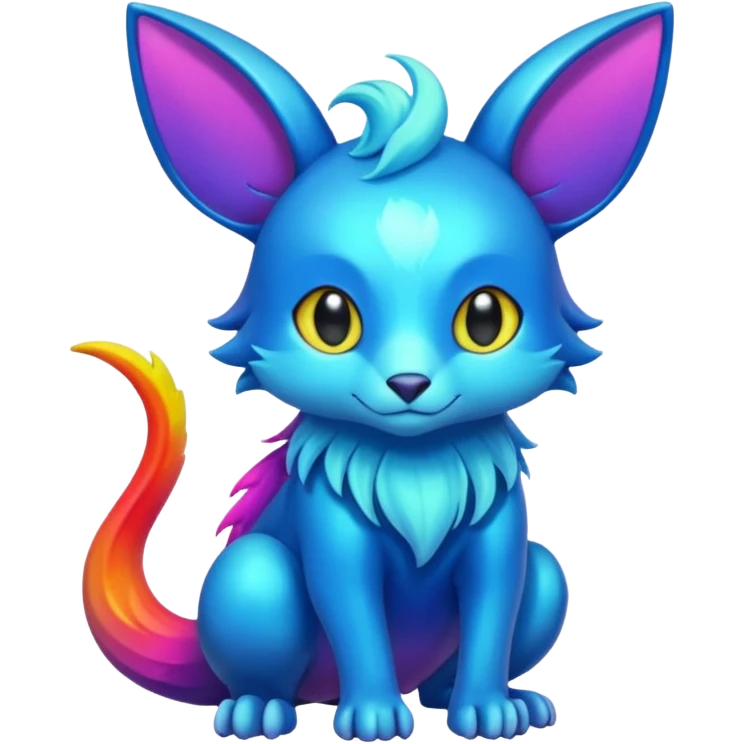 Shiny Colorful Night-Colored Fionbri-creature by Falvie (full body) emoji