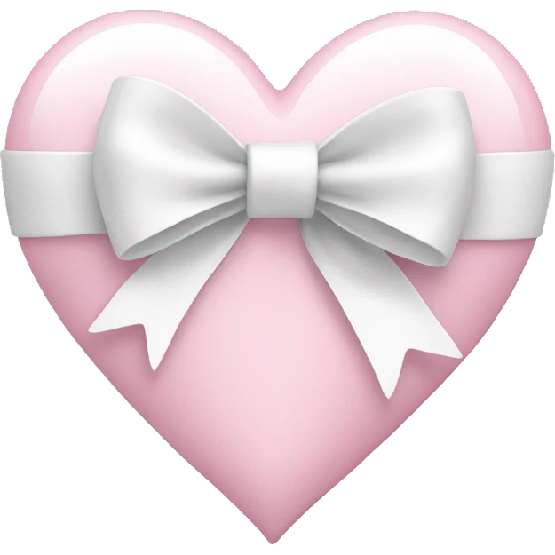 Light pink heart with a white bow  emoji