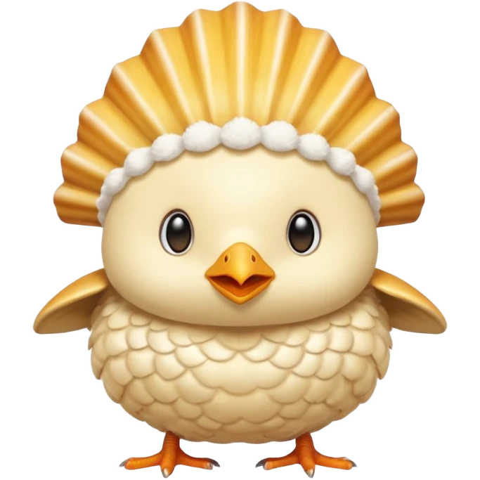 calimero. um pinto com uma casca na cabeça emoji