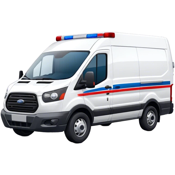 Ambulance - Ford Transit 350 (Model Year: 2021) (Iconic colour: White with red and blue lights) emoji