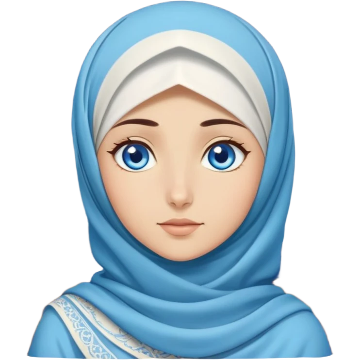 Turkish beautiful finish Konya girl blue eyes with moon hijab dress and watching the moonlight sky on the ground  emoji
