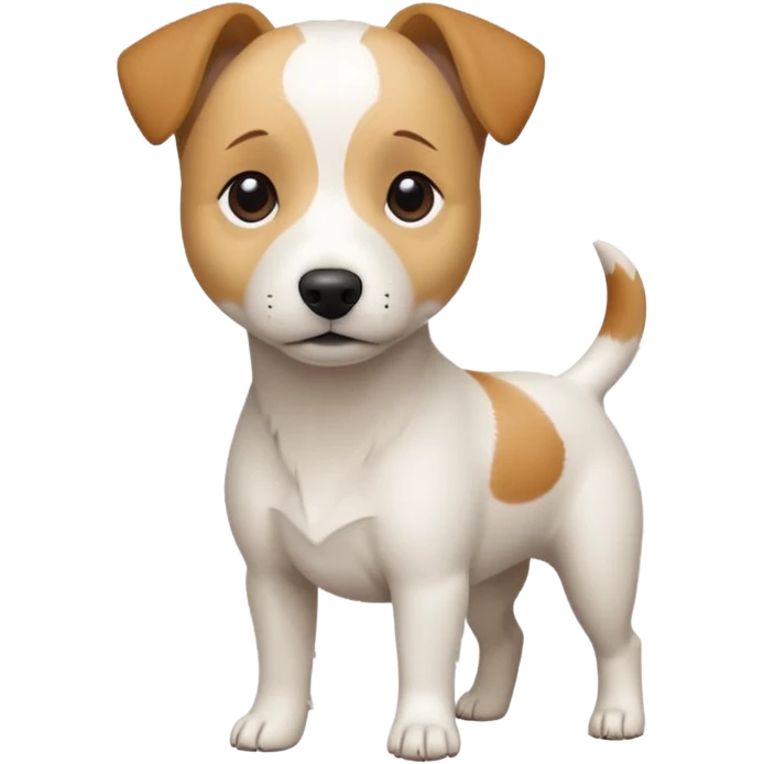 a white jack russell cross emoji
