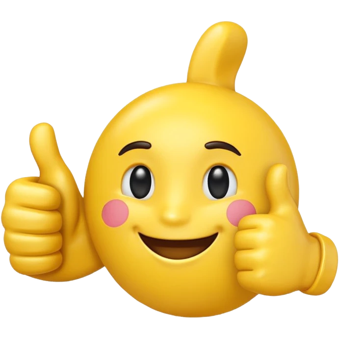thumbs up emoji, positive and bold emoji