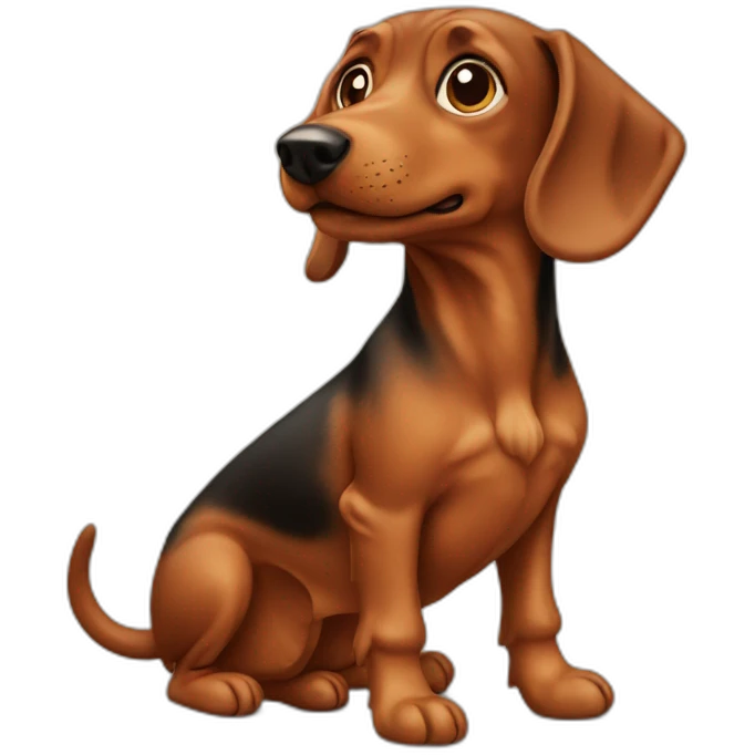 Teckel dog emoji