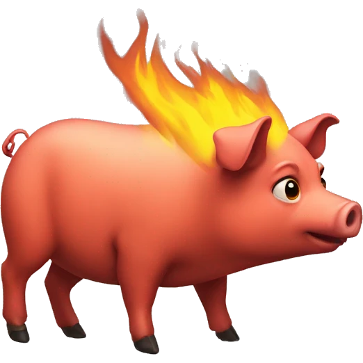Fire pig  emoji