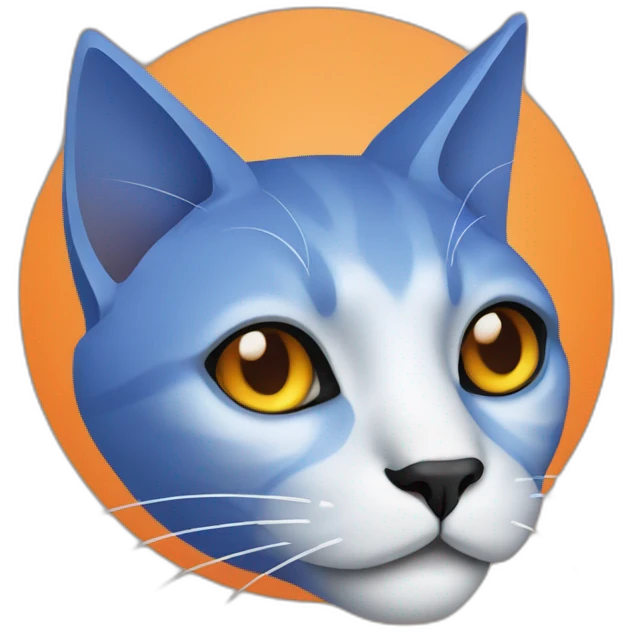 Cat orange logo geometry emoji