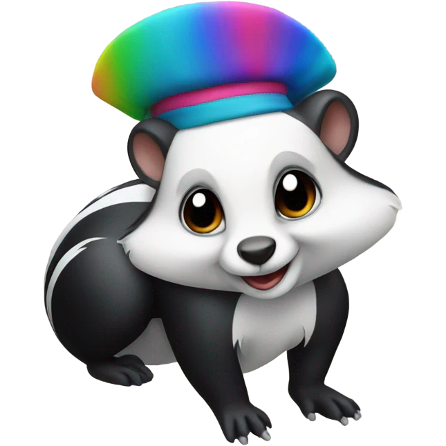 Skunk wearing a fez emoji