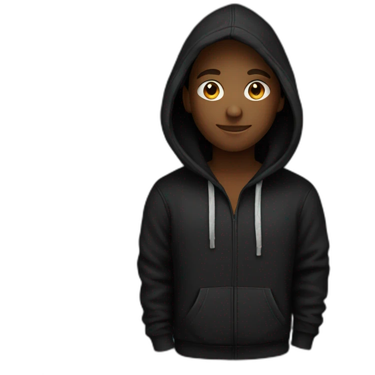 black hoodie emoji